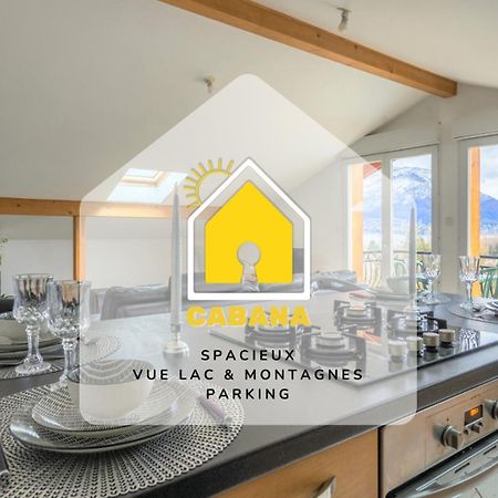 Cabana & Panorama Lac Annecy -Parking & Terrasse Sevrier Exterior photo